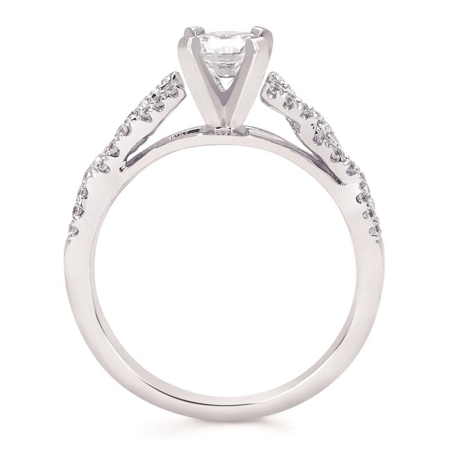 Diamond (0.19 ctw) infinity desgn bridal setting 14k white gold 3.6 gr