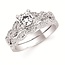 Diamond (0.19 ctw) infinity desgn bridal setting 14k white gold