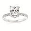 Diamond (0.27 ctw) chevron hidden halo bridal setting 14k white gold