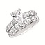 Pear diamond (1.00 ctw) setting, no ctr 14k white gold 4.3 gr