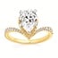 Diamond (0.44 ctw) double hidden halo pear setting no ctr 14k yellow gold 3.3 gr