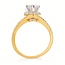 Diamond (0.44 ctw) double hidden halo pear setting no ctr 14k yellow gold 3.3 gr