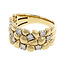 Diamond (0.20 ctw) cobblestone cluster band 14k white & yellow gold