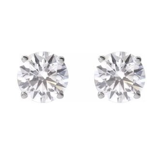 LAB GROWN Diamond (1.00 ctw) round studs 14k white gold