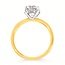 Diamond (0.08 ctw) hidden halo setting for 2 ct round , shown w/ CZ 14k yellow gold 3.7 gr