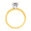 Diamond (0.08 ctw) hidden halo setting for 2 ct emerald cut , shown w/ CZ 14k yellow gold 3.5 gr