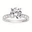 LAB GROWN Diamond (0.75 ctw) setting CZ center 14k white gold 4.6 gr