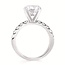 LAB GROWN Diamond (0.75 ctw) setting CZ center 14k white gold 4.6 gr