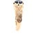 TQ Original Sapphire (1.46 ct) feather textured ring 18k yellow gold 13.4 gr