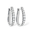 Diamond (0.25ctw) oval hoop earrings, 14k white gold