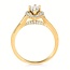 Diamond (0.16 ctw CZ ctr) pear halo setting 14k white gold