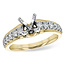 Diamond (0.50ctw) graduated setting, 14k yellow gold 4.4 gr