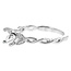 Diamond (0.04ctw) petite twisted bridal setting, 14k white gold 3.2 gr