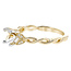 Diamond (0.04ctw) petite twisted bridal setting, 14k yellow gold 3.4 gr