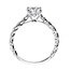 14k white gold rope solitaire setting cz ctr 2.3 gr