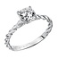 14k white gold rope solitaire setting cz ctr 2.3 gr