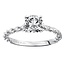 14k white gold rope solitaire setting cz ctr 2.3 gr