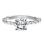 14k white gold rope solitaire setting cz ctr 2.3 gr