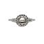 Diamond (0.49ctw) bridal setting (no ctr) 14k white gold 2.8 gr