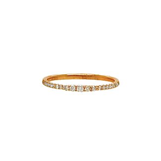 Diamond (0.15 ctw) stackable band 14k rose  gold 1.1 gr
