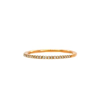 Diamond (0.09 ctw) stackable band 14k rose gold 1.4 gr