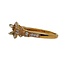 Oval diamond (0.20ctw, cz center) setting, 14k yellow  gold 3.5 gr