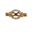 Oval diamond (0.20ctw, cz center) setting, 14k yellow  gold 3.5 gr