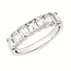Diamond Emerald-cut band, 14k white gold