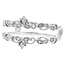Diamond (0.08 ctw) tiara-look guard ring, 14k white gold 3.7 gr