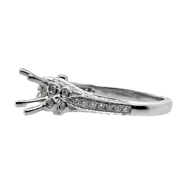 Diamond (0.36 ctw) bridal setting 18k white gold 4.35gr
