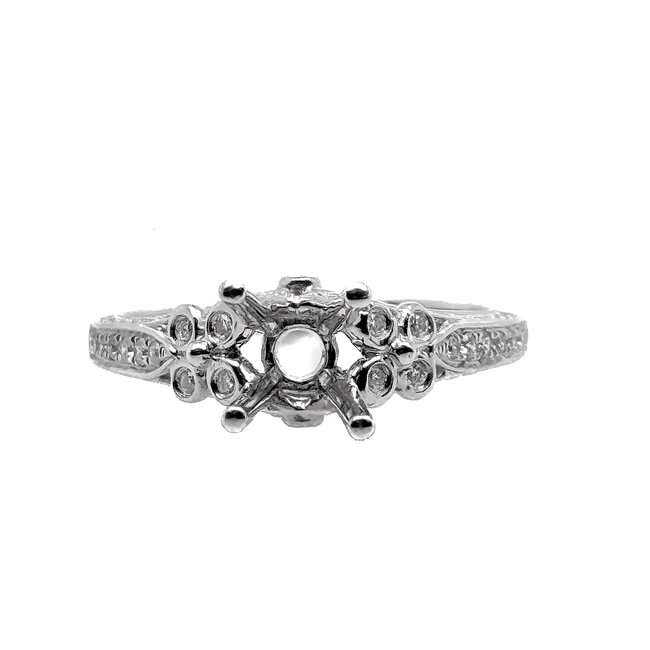 Diamond (0.36 ctw) bridal setting 18k white gold 4.35gr