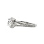 Diamond (0.44 ctw CZ ctr) split-shank halo setting 14k white gold 4.3 gr