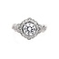 Diamond (0.33 ctw) bridal setting vintage 14k white gold 5.3 gr