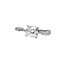 Diamond (0.34 ctw, cz ctr) twist setting, 14k white gold 2.7 gr