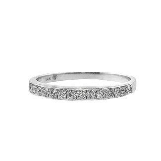Diamond (0.18 ctw) channel set band 14k white gold 1.7 gr