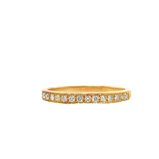 Diamond (0.18 ctw) channel set band 14k rose gold 1.8 gr