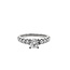 Diamond (0.75 ctr/1.25 ctw) bridal ring G/I1 14k white gold 4.9 gr
