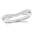 Diamond (0.33 ctw) curved enhancer band, 14k white gold 3.0 gr
