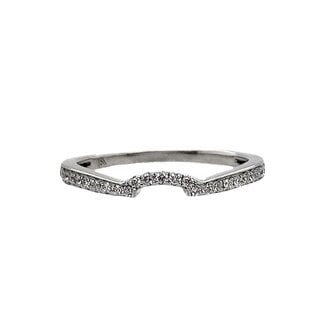 Diamond (0.30ctw) contour band 18k white gold 2.3gr