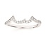 Diamond (0.23 ctw) contour band 14k white gold 1.9 gr
