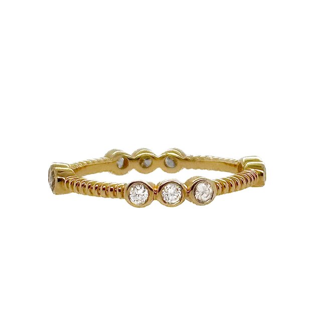 Diamond Bezel Setting Rope Band (0.35ctw)