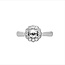 Diamond (0.22 ctw) round halo bridal setting, 14k white gold 4.2 gr