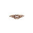 Diamond twist engagement ring setting, 14k rose gold