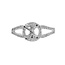 Diamond (0.36 ctw) split shank halo setting 14k white gold 3.2 gr