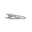 Diamond (0.36 ctw) split shank halo setting 14k white gold 3.2 gr