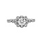 Diamond (0.25 ctw) antique style setting CZ ctr 14k white gold 3.4 gr