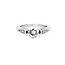 Diamond (0.08ctw, cz ctr) bar-set setting, 14k white gold 5.7 gr