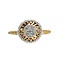 Diamond (0.29ctw) illusion set halo ring, 14k yellow gold 2.2 gr