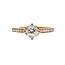 Diamond (0.33ctw, cz ctr) fancy head, 14k rose gold 3.5 gr