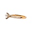 Diamond (0.33ctw, cz ctr) fancy head, 14k rose gold 3.5 gr